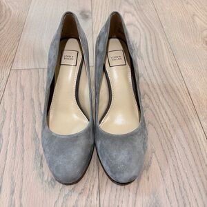 Lord & Taylor Opal Grey Suede Heels